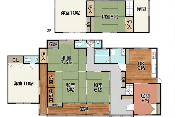 福山市駅家町中島　約223坪 　中古住宅 7SLDK